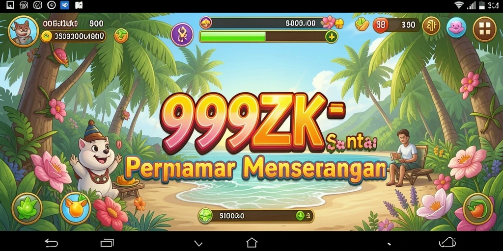 Tampilan gameplay 999ZK dengan grafik cerah dan interaksi menyenangkan.