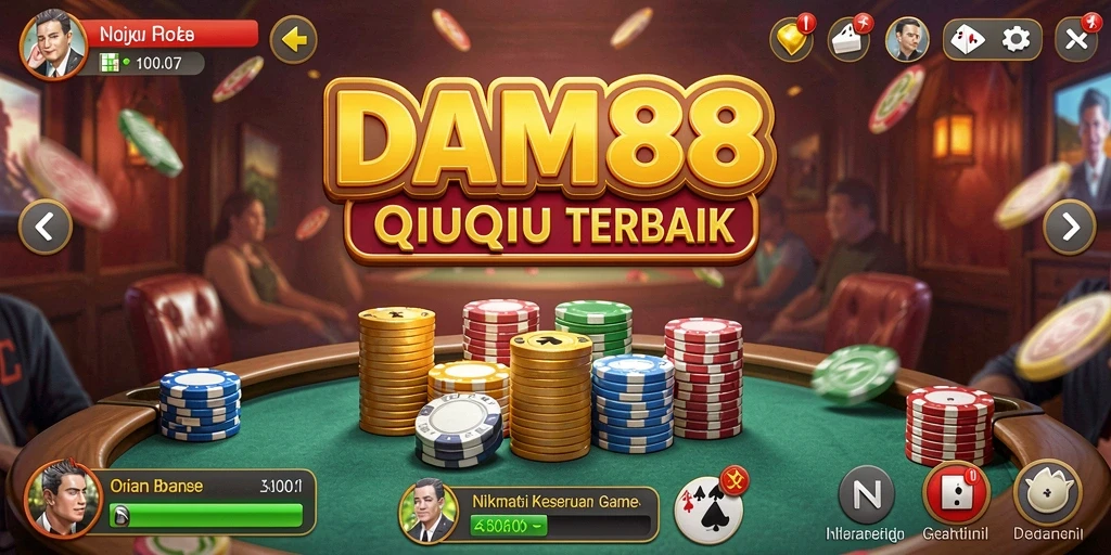 Tampilan gameplay QiuQiu yang menarik dan interaktif di DAM88.