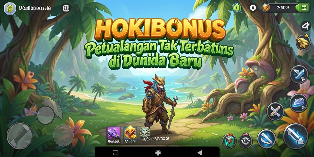 Screenshot gameplay HOKIBONUS menampilkan aksi petualangan yang mendebarkan.
