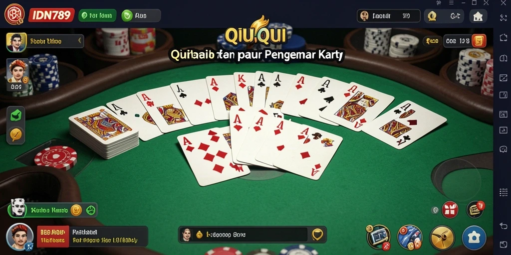 Screenshot utama IDN789 menampilkan antarmuka permainan QiuQiu yang menarik.