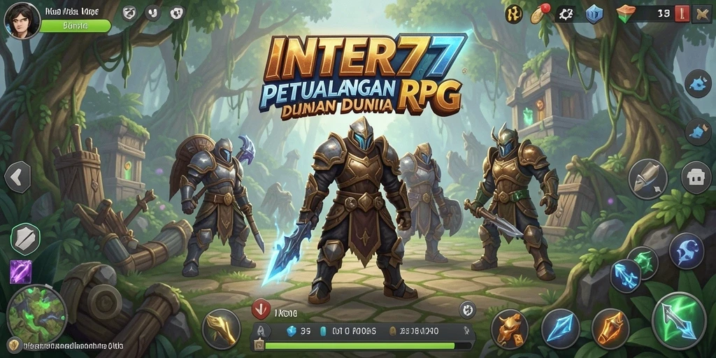 Tangkapan layar dari gameplay RPG yang menegangkan di INTER77.