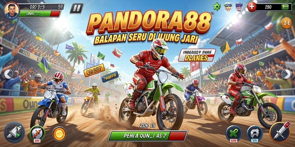 Tampilan seru gameplay balapan PANDORA88 yang menantang.