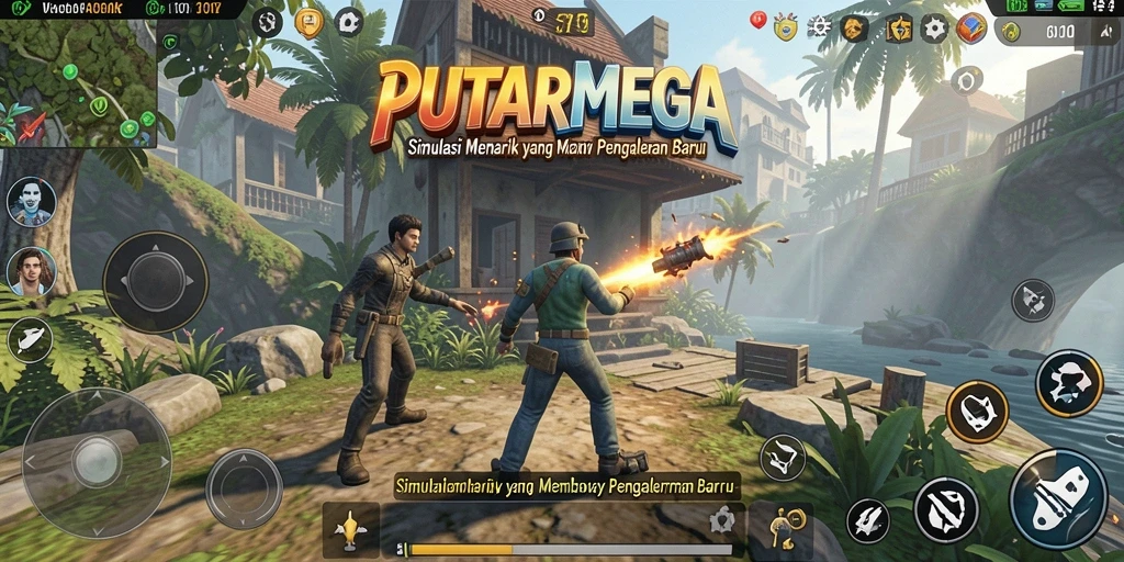 Tampilan gameplay PUTARMEGA yang menarik dan interaktif.