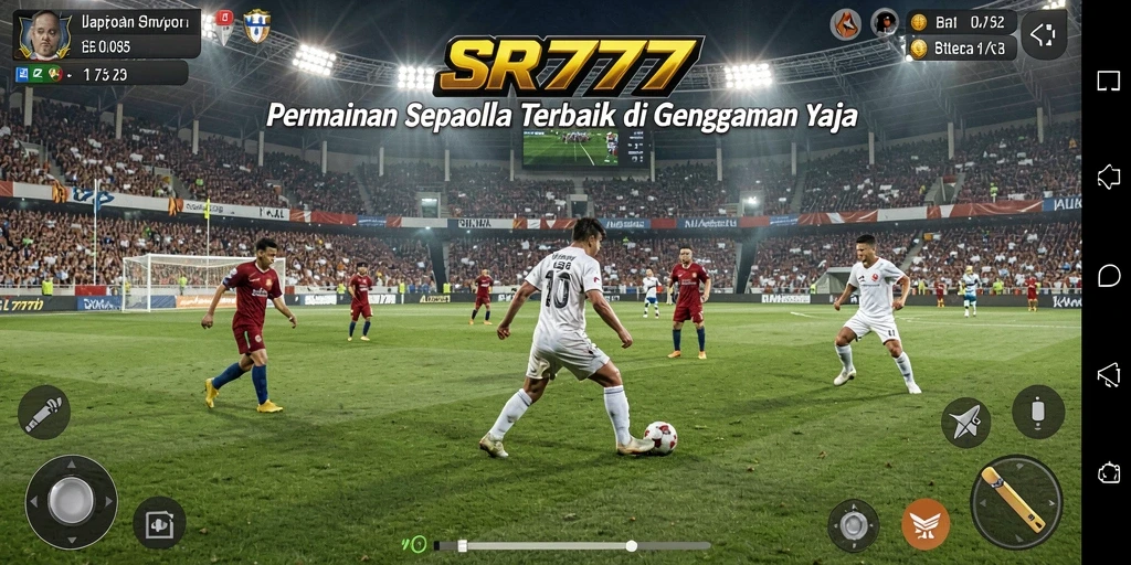 Tampilan gameplay SR777 yang menegangkan dalam pertandingan sepak bola.