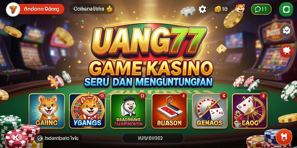 Screenshot gameplay menarik dari UANG77 yang menunjukkan suasana Kasino.